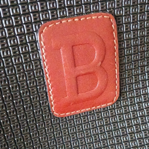 Bally VINTAGE LARGE Embossed Leather Tote Black & Brown - Picture 6 of 12